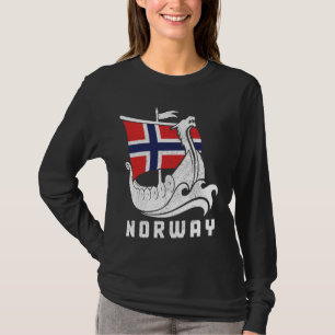 Norwegen Wiking Norge Norwegische Flagge Pride Sou T-Shirt