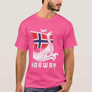 Norwegen Wiking Norge Norwegische Flagge Pride Sou T-Shirt