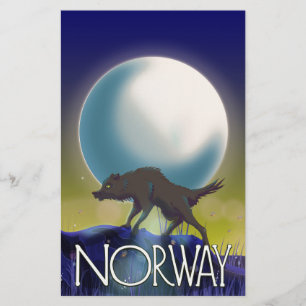 Norwegen Wolf Poster