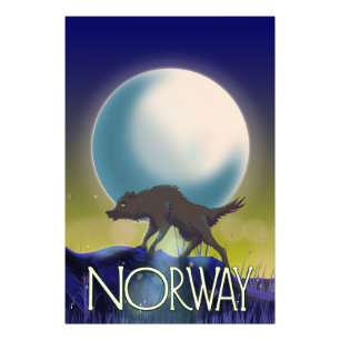 Norwegen Wolf Poster