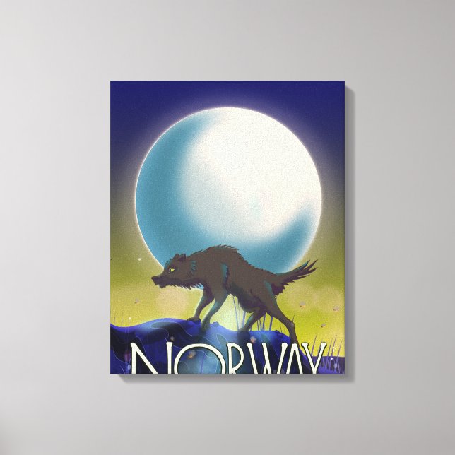Norwegen Wolf Poster Leinwanddruck (Vorderseite)