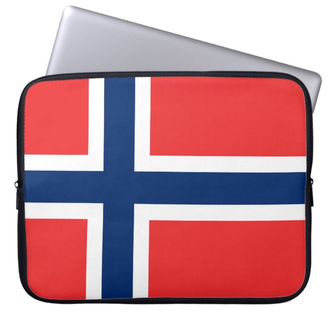 Norwegenflagge Laptopschutzhülle (Vorderseite)