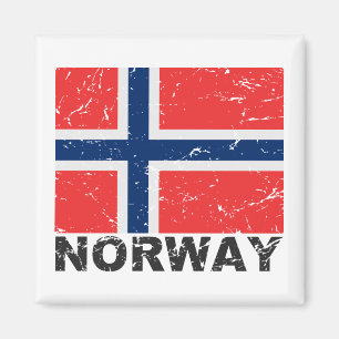 Norwegens Vintage-Flagge Magnet
