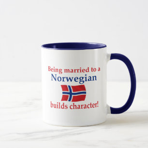 Norweger errichtet Charakter Tasse