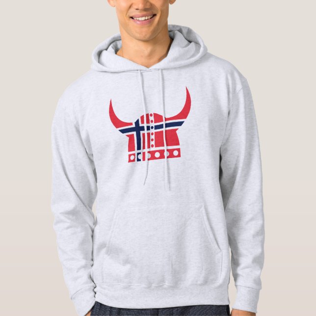 Norweger-Wikinger-Sturzhelm-Shirt Hoodie (Vorderseite)