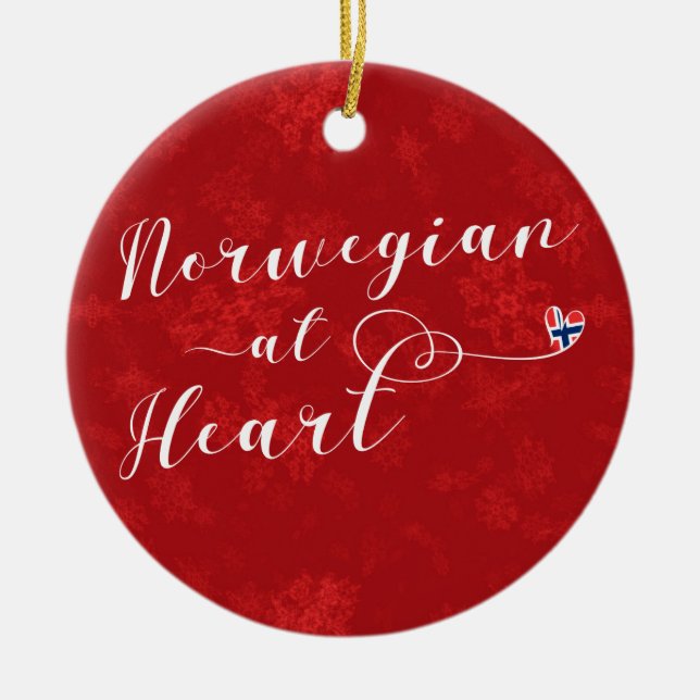 Norwegian At Heart, Christmas Tree Ornament (Vorne)