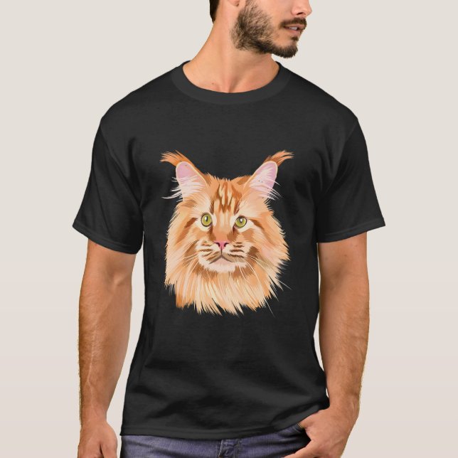 Norwegian Forest Cat Domestic Cat T-Shirt (Vorderseite)