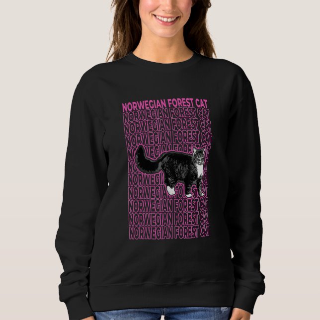 Norwegian Forest Cat Pastel Aesthetic Sweatshirt (Vorderseite)