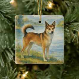 Norwegian Lundehund Keramikornament