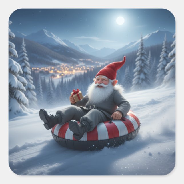 Norwegian Nisse Sledding, Stickers (Devant)
