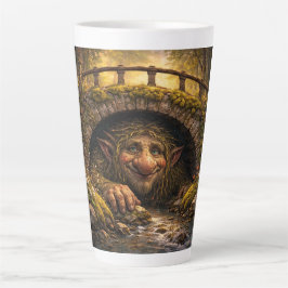 Norwegian Troll Hiding Under Bridge, Latte Mug