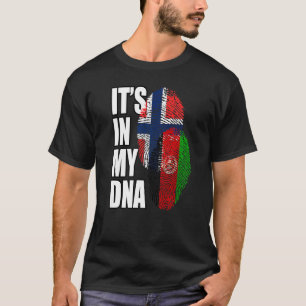 Norwegisch-Afghanische Misch-DNA-Flagge-Erbe T-Shirt