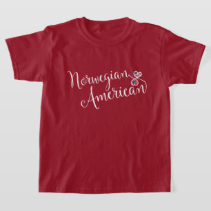 Norwegisch American Entwinted Hearts T-Shirt