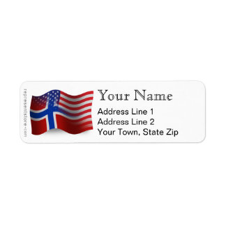 Norwegisch-amerikanische Waving Flag