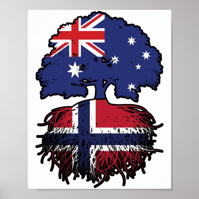 Norwegisch Australien Tree Roots Poster (Vorne)