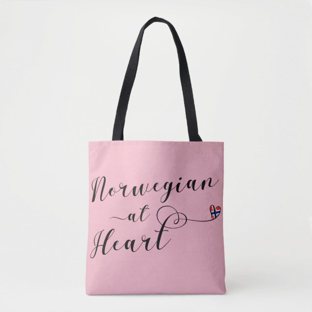 Norwegisch bei Heart Grocertasche, Norwegen Tasche (Vorderseite)