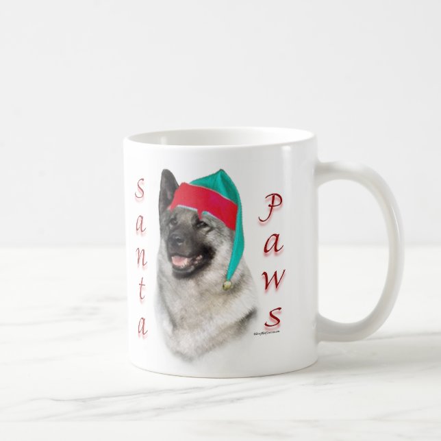Norwegisch Elkhound Santa Paws Kaffeetasse (Rechts)