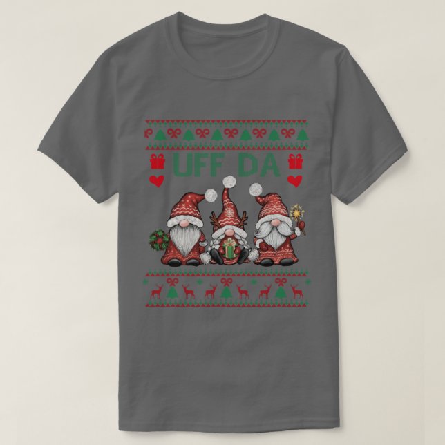 Norwegisch Uff Da T-Shirt (Design vorne)