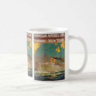 Norwegische amerikanische Linie Kaffeetasse
