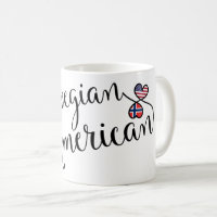Norwegische amerikanische Tasse für Herzklopfen