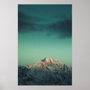 Norwegische Berglandschaftsfoto Poster
