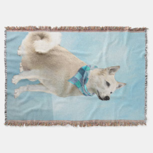 Norwegische Buhund-Malerei - Niedliche Original Hu Decke