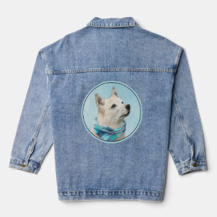 Norwegische Buhund-Malerei - Niedliche Original Hu Jeansjacke