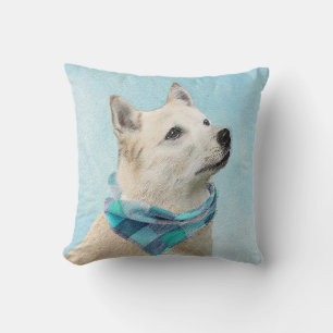 Norwegische Buhund-Malerei - Niedliche Original Hu Kissen