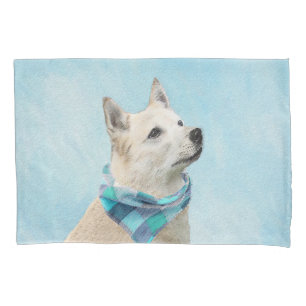Norwegische Buhund-Malerei - Niedliche Original Hu Kissenbezug