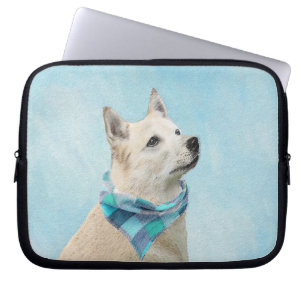 Norwegische Buhund-Malerei - Niedliche Original Hu Laptopschutzhülle