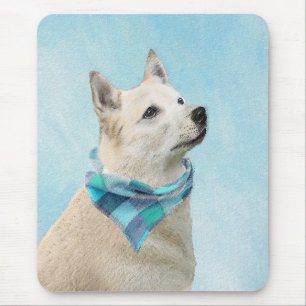 Norwegische Buhund-Malerei - Niedliche Original Hu Mousepad