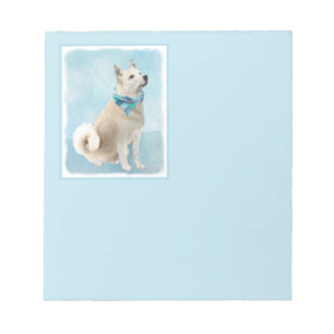 Norwegische Buhund-Malerei - Niedliche Original Hu Notizblock
