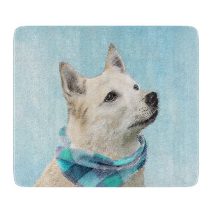 Norwegische Buhund-Malerei - Niedliche Original Hu Schneidebrett