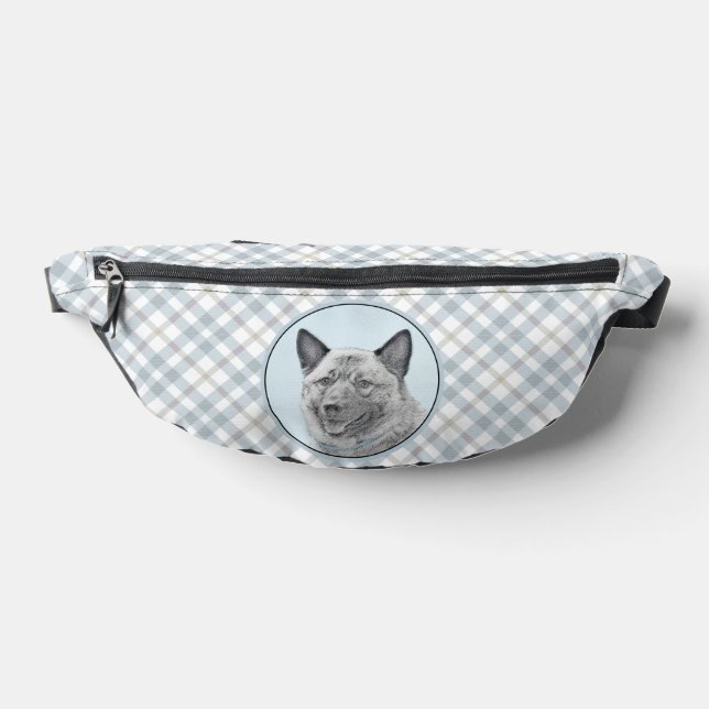 Norwegische Elkhound Malerei Niedliche Original Hu Bauchtasche (Ablage )