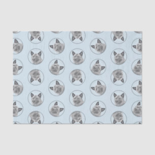 Norwegische Elkhound Malerei Niedliche Original Hu Seidenpapier