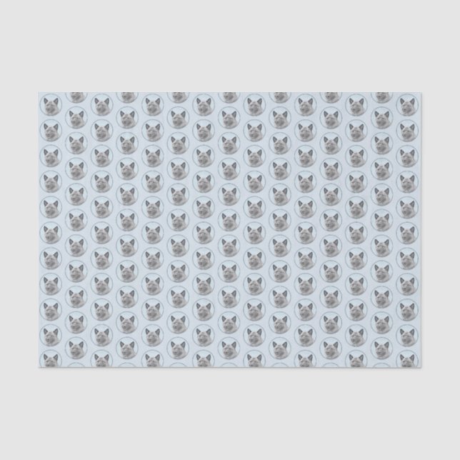 Norwegische Elkhound-Malerei - Original Hundekunst Seidenpapier (Vorderseite)
