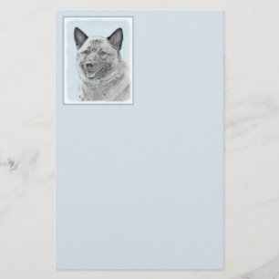 Norwegische Elkhound-Malerei - Original Hundeschic Briefpapier