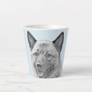 Norwegische Elkhound-Malerei - Original Hundeschic Milchtasse