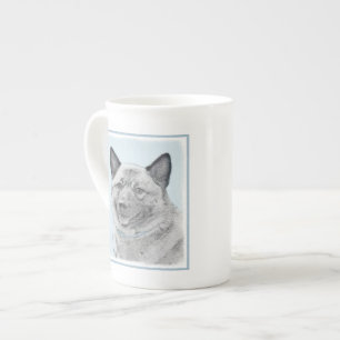Norwegische Elkhound-Malerei - Original Hundeschic Prozellantasse