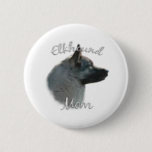 Norwegische Elkhound-Mama 2 Button