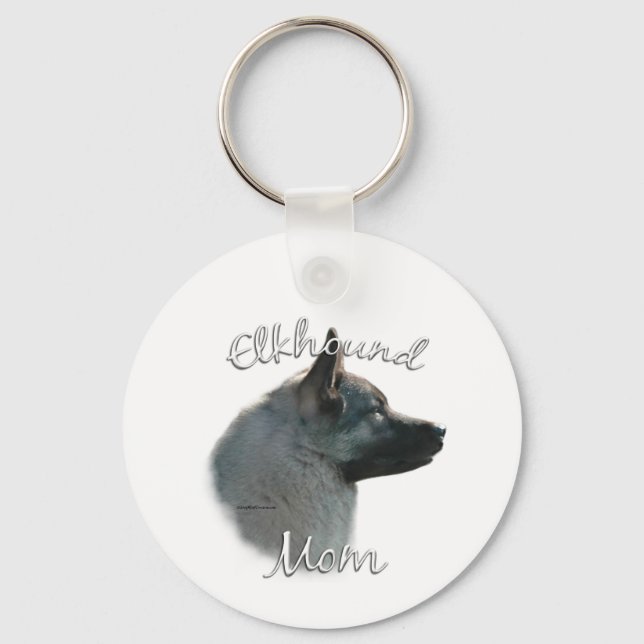 Norwegische Elkhound-Mama 2 Schlüsselanhänger (Vorderseite)