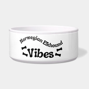 Norwegische Elkhound Vibes Keramik Dog Bowl Napf
