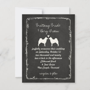 Norwegische Elkhounds-Hochzeitsankündigung Einladung