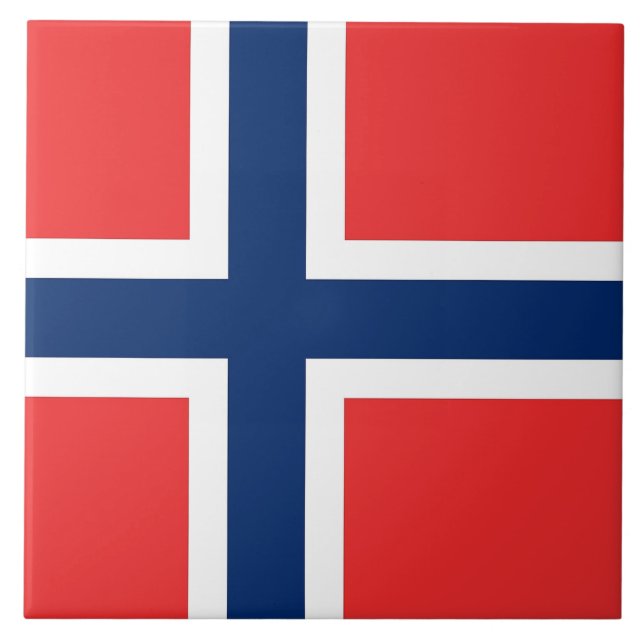 Norwegische Fahne Fliese (Vorderseite)