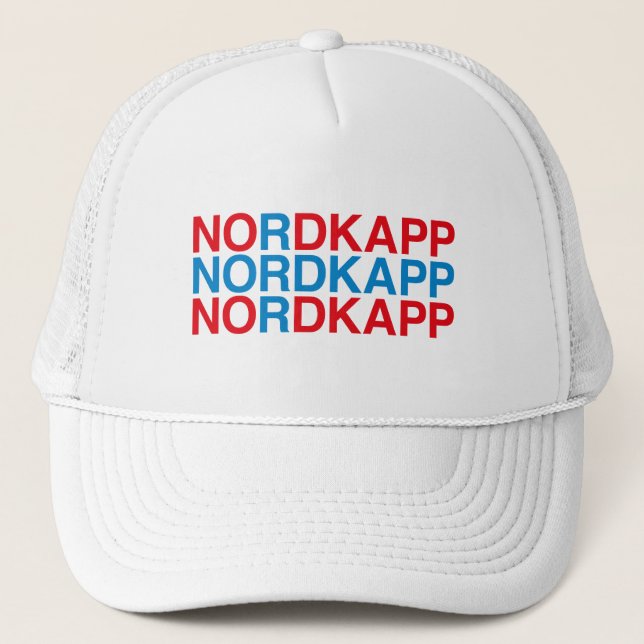 Norwegische Fahne NORDKAPP Truckerkappe (Vorderseite)