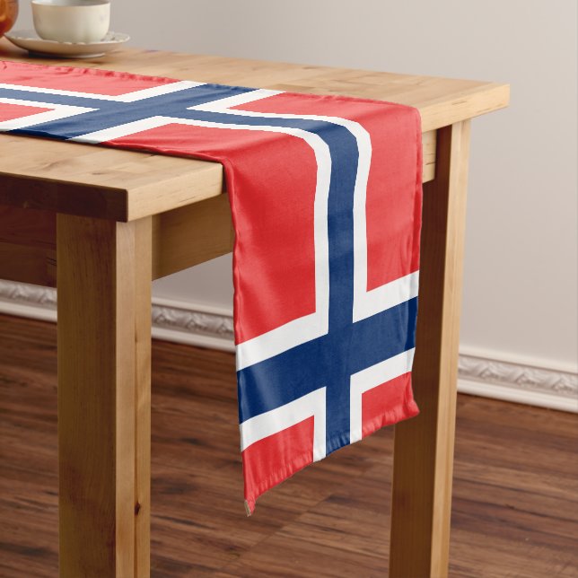 Norwegische Fahne/Norwegen - Reisen, Urlaub/Sport Kurzer Tischläufer (Beispiel)
