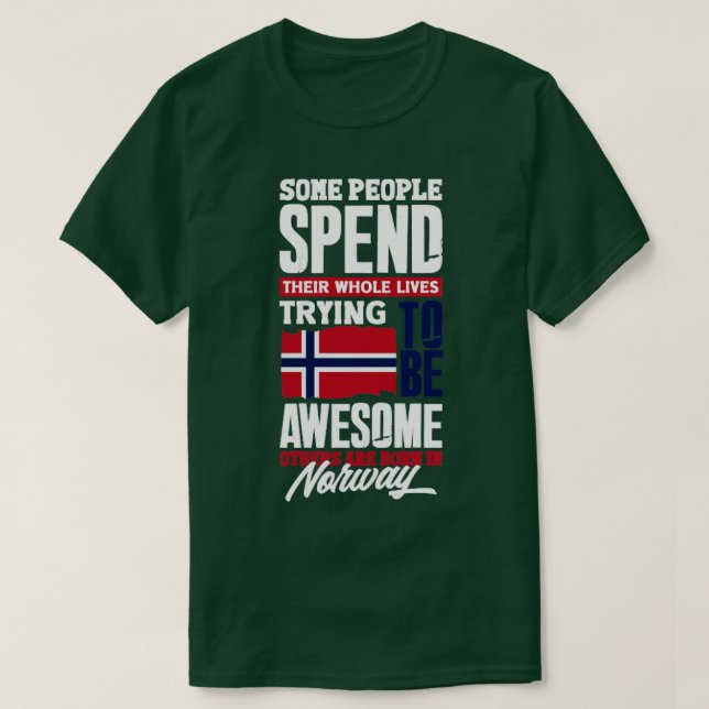 Norwegische Fahne - Zitat1 T-Shirt (Design vorne)