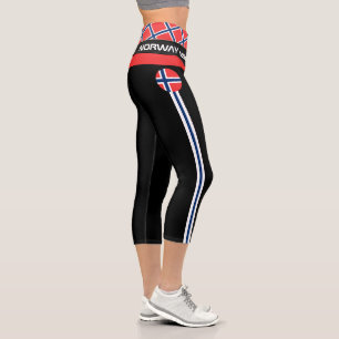 Norwegische Fahnen, Fitness, Sport C Capri Leggings