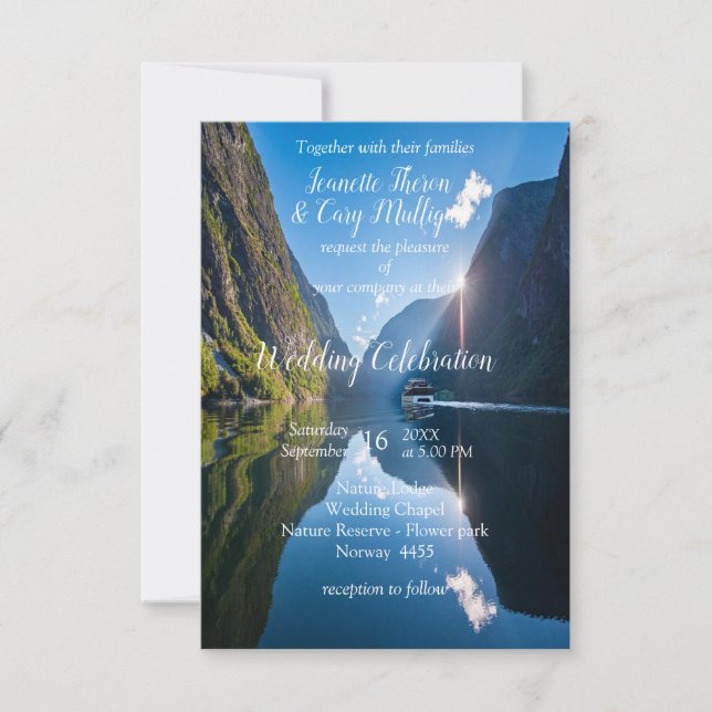 Norwegische Feiern RSVP Karte (Vorderseite)