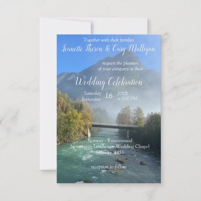 Norwegische Feiern RSVP Karte (Vorderseite)